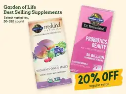 Sprouts Farmers Market Garden of Life Best Selling Supplements offer
