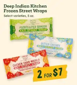 Sprouts Farmers Market Deep Indian Kitchen Frozen Street Wraps offer
