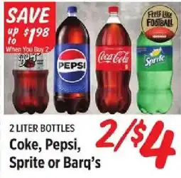 Rouses Coke, Pepsi, Sprite or Barq's offer