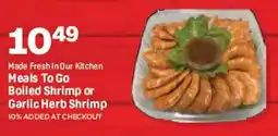 Market Basket Boiled Shrimp or Garlic Herb Shrimp offer