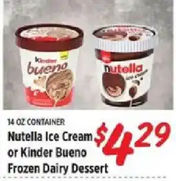 Rouses Nutella Ice Cream or Kinder Bueno Frozen Dairy Dessert offer