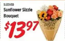 Rouses Sleeved Sunflower Sizzle Bouquet offer