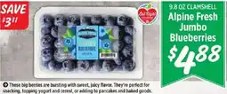 Rouses Alpice Fresh Jumbo Blueberries offer