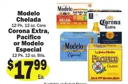 Sellers Bros Modelo Chelada, Corona Extra, Pacifico or Modelo Especial offer