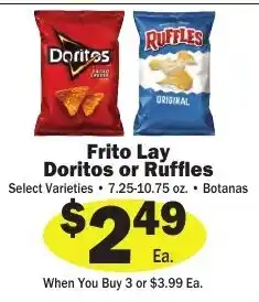 Sellers Bros Frito Lay Doritos or Ruffles offer