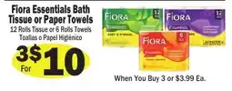 Sellers Bros Flora Essentials Bath Tissue or Paper Towels offer