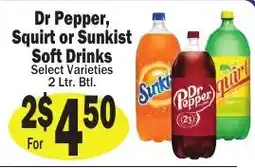 Sellers Bros Dr Pepper, Squirt or Sunkist Soft Drinks offer