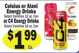 Sellers Bros Celsius or Alani Energy Drinks or C4 Energy Drinks offer