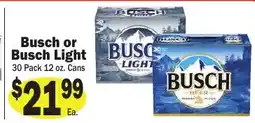 Sellers Bros Busch or Busch Light offer