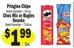 Sellers Bros Pringles Chips, Chex Mix or Bugles Snacks offer