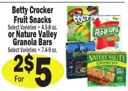 Sellers Bros Betty Crocker Fruit Snacks or Nature Valley Granola Bars offer