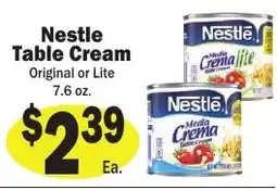 Sellers Bros Nestle Table Cream offer