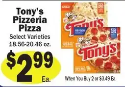 Sellers Bros Tony's Pizzeria Pizza offer