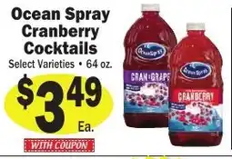 Sellers Bros Ocean spray cranberry cocktails offer