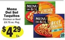 Sellers Bros Menu del sol taquitos offer
