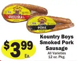 Sellers Bros Kountry Boys Smoked Pork Sausage offer