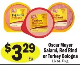 Sellers Bros Oscar Mayer Salami, Red Rind or Turkey Bologna offer