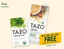 Sprouts Farmers Market Tazo organic zen offer