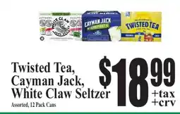 Baja Ranch Twisted Tea, Cayman Jack, White Claw Seltzer offer