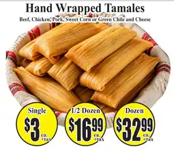 Baja Ranch Hand Wrapped Tamales offer