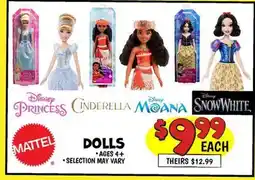 Ollie's MATTEL DOLLS offer