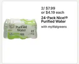 Walgreens 24-Pack Nice! Purified Water offer