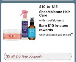 Walgreens SheaMoisture Hair Care offer