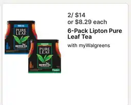 Walgreens 6-Pack Lipton Pure Leaf Tea offer