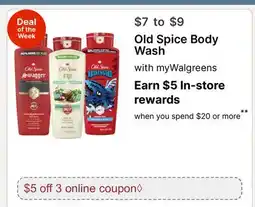 Walgreens Old Spice Body Wash offer