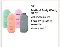 Walgreens Method Body Wash offer