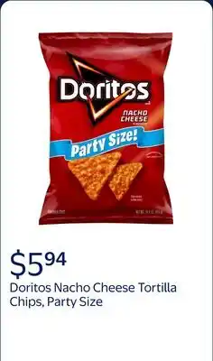 Walmart Doritos Nacho Cheese Tortilla Snack Chips,Party Size offer