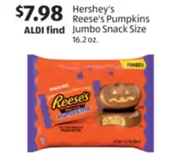 Aldi Hershey's Reese's Pumpkins Jumbo Snack Size offer