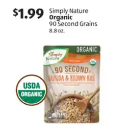 Aldi Simply Nature Organic 90 Second Grains offer