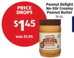 Aldi Peanut Delight No-Stir Creamy Peanut Butter offer