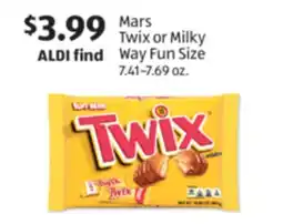 Aldi Mars Twix or Milky Way Fun Size offer