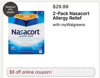 Walgreens 2-Pack Nasacort Allergy Relief offer