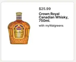 Walgreens Crown Royal Canadian Whisky, 750ml offer