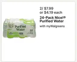 Walgreens 24-Pack Nice! Purified Water offer