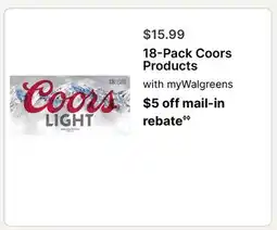 Walgreens Coors Products offer