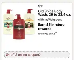 Walgreens Old Spice Body Wash offer