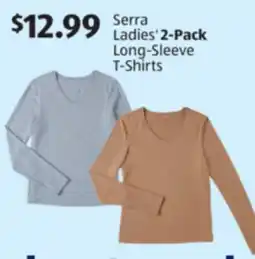 Aldi Serra Ladies' 2-Pack Long-Sleeve T-Shirts offer