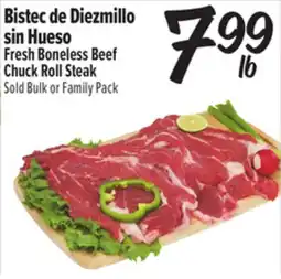 El Super Bistec de Diezmillo sin Hueso / Fresh Boneless Beef Chuck Roll Steak offer