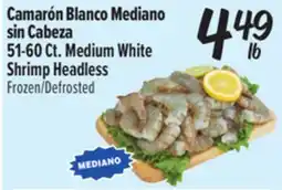 El Super Camarón Blanco Medianosin Cabeza 51-60Ct. / Medium WhiteShrimp Headless offer