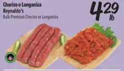 El Super Chorizo o Longaniza Reynaldo's offer