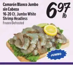 El Super Camarón Blanco Jumbo sin Cabeza / Jumbo White Shrimp Headless offer