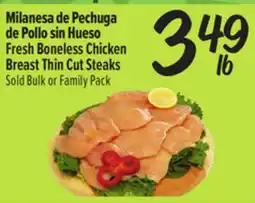 El Super Milanesa de Pechuga de Pollo sin Hueso / Fresh Boneless Chicken Breast Thin Cut Steaks offer