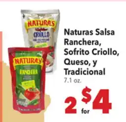 Vallarta Supermarkets Naturas Salsa Ranchera, Sofrito Criollo, Queso, y Tradicional offer