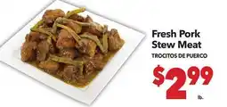 Vallarta Supermarkets Fresh Pork Stew Meat / TROCITOS DE PUERCO offer
