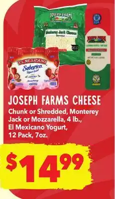 Vallarta Supermarkets JOSEPH FARMS CHEESE offer