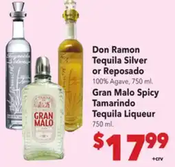 Vallarta Supermarkets Don Ramon Tequila Silver or Reposado offer